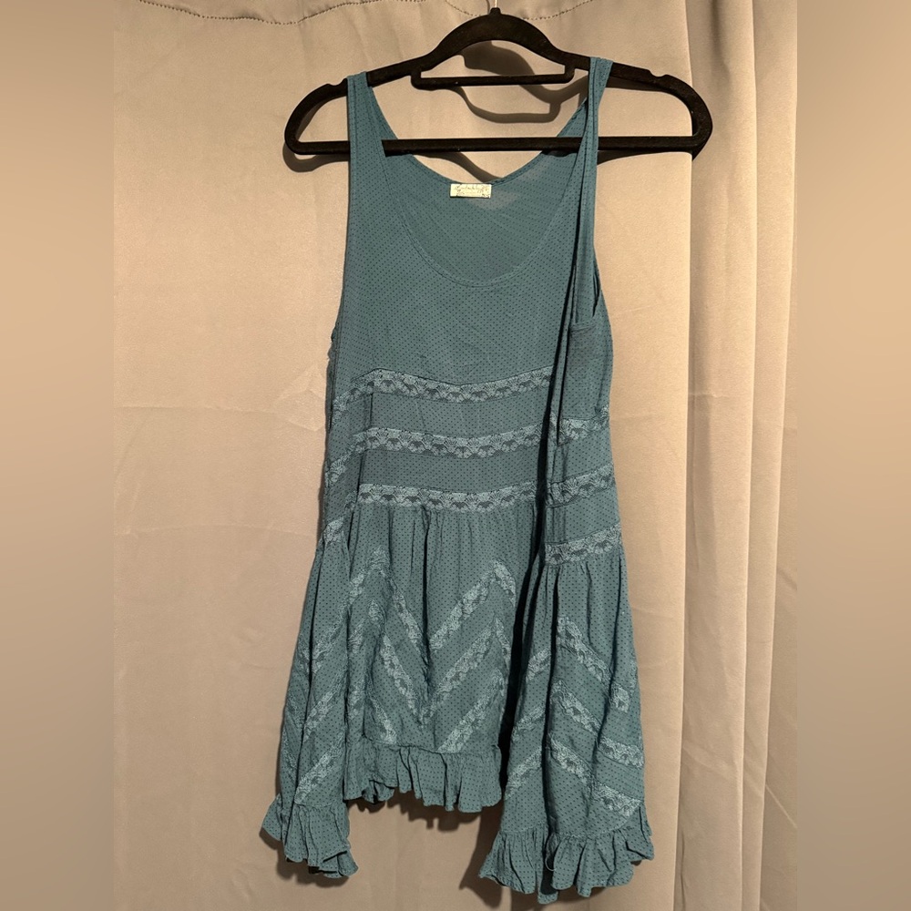 Free People Teal Mini Dress